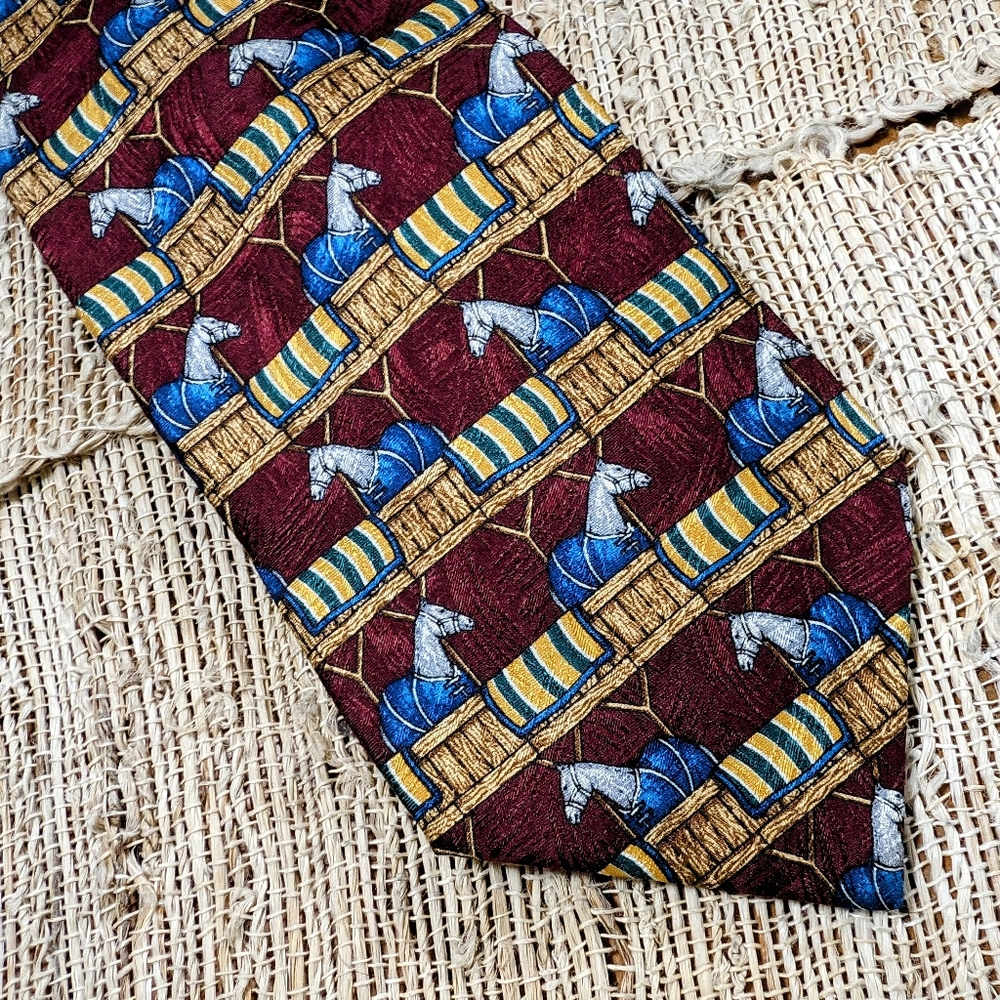 Givenchy Equestrian 🐎 Horse Silk Tie